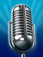 clipart of retro silver sound microphone