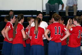 Volleyball Team and Coach