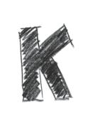 alphabet letters black k drawing