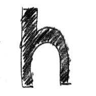 alphabet letters h drawing