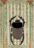 egyptian design beetle drawing