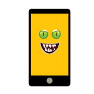 smartphone emoji yellow monster face