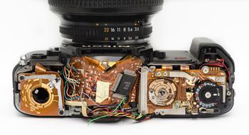 photo of electronics inside the camera