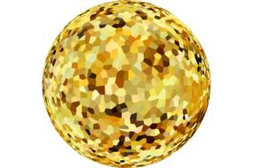 graphic deco gold ball