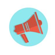 red speaker on blue as illustration