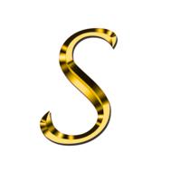 letters abc s gold drawing