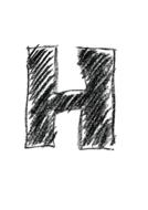 black letter H