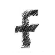 facebook online internet icon f as a drawing