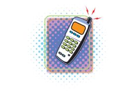 vintage mobile telephone, drawing