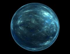 photo of a transparent ball on a black background