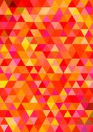 Beautiful and colorful mosaic with the triangles, on clipart