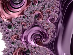 purple fractal with streaks