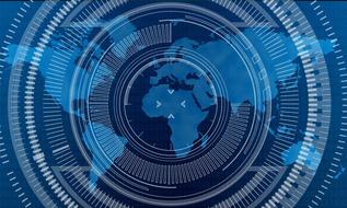 clipart of blue global world communication
