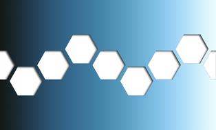 hexagons connection network clipart