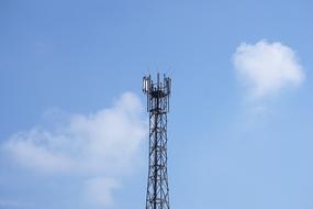 Radio Tower Antenna at blue sky