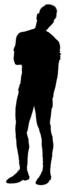 slim casual man silhouette