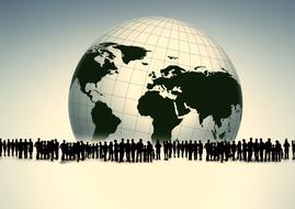 black silhouettes as a symbol of globalization