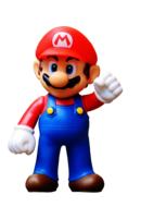 photo of a Mario figurine on a white background