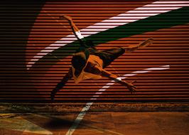 break dance dancer on abstract background