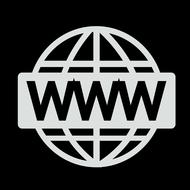 www on the globe as a logo