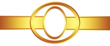 golden ribbon on white background