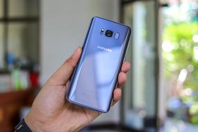 Galaxy S8 Samsung smartphone in hand