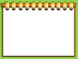 blank sheet of paper with green frame