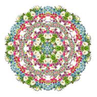 floral wreath tile background