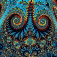color fractal pattern with spiral