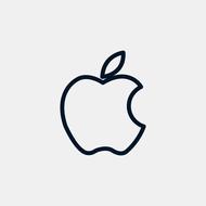 apple symbol on white background