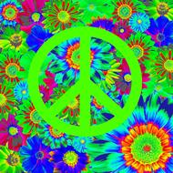 colorful harmony peace retro symbol