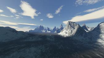 Panoramic view of Snowy Mountain