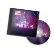 colorful music cd disc on white