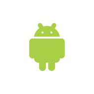 Green Android icon at white background