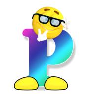 funny letter p on white background