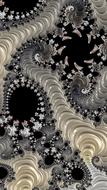 Fractal design, with the shiny patterns, clipart