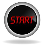 start, grey button with red letters, render