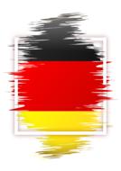 abstract painting in colors of flag of germany in frame