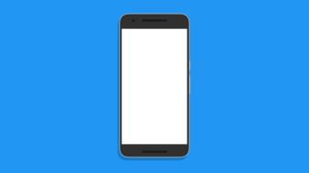 computer generated image of smartphone on blue background