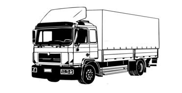 clipart of one graphic truck