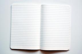 Vintage Notebook on white background