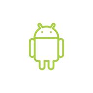drawn green android
