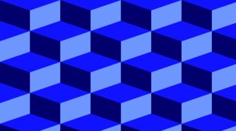 Beautiful, 3d blue pattern, with shapes of different shades