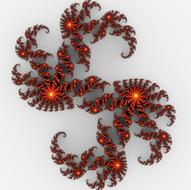 shining red swirls, Fractal