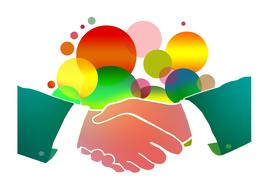shaking hands as an illustration