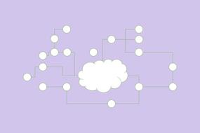 White network pattern, at purple background, clipart