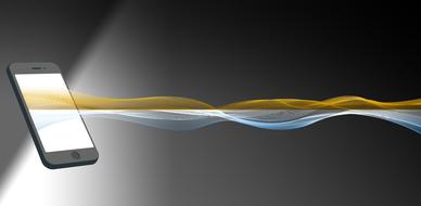 mobile wave as background