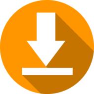clipart of orange download icon