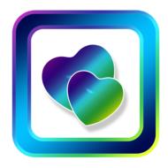 icon heart as pictogram