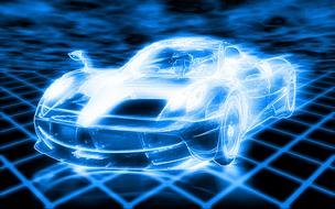 futuristic racing car